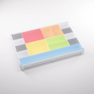 A token silo with 15 multicolor trays inside and a white exterior. A token silo with 15 multicolor trays inside and a white exterior.