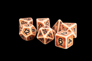 Metallic Dice Games - 7 Set RPG Dice - Resin - Ancient Brown Metallic Dice Games - 7 Set RPG Dice - Resin - Ancient Brown