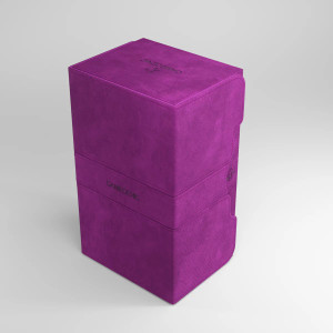 A very tall, purple cloth deck box. A very tall, purple cloth deck box.