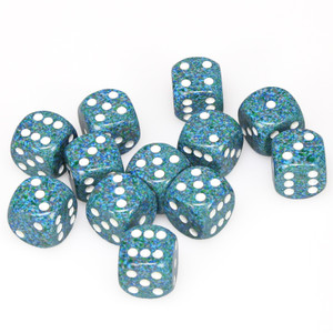 Chessex Dice - 36 Set of d6 dice block - 25716 - speckled sea