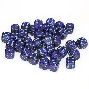 Chessex Dice - 36 Set of d6 dice block - 25907 - speckled cobalt