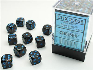 Chessex Dice - 36 Set of d6 dice block - 25938 - speckled blue stars
