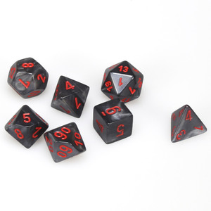 Chessex Dice - 7 Set RPG - 27478
- velvet black with red