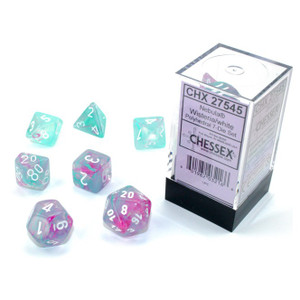 Chessex Dice - 7 Set RPG - 27545 - nebula wisteria and white