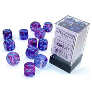 Chessex Dice - 12 Set of d6 dice block - 27757 - nebula nocturnal Chessex Dice - 12 Set of d6 dice block - 27757 - nebula nocturnal