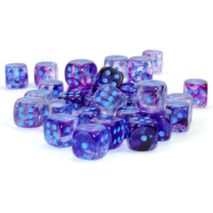 Chessex Dice - 36 Set of d6 dice block - 27957 - nebula nocturnal blue