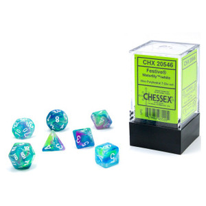 Chessex Dice - 7 Set RPG - 20546 - festive mini waterlily