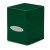 Closed Ultra Pro satin cube deck box in the hi-gloss emerald green color.