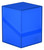 Closed ultimate guard boulder deck box in the color sapphire.