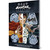 An RPG book titled “Avatar Legends The Roleplaying Game” in white font.  A line of circular symbols with designs of water, earth, fire, and air - the four main bending elements in the series.  The cover is a black to dark blue gradient with a central figure below the title: a dual-split portrait of the two Avatars that the two animated series follow.  The person on the left is named Aang, a pale-skinned boy with a shaved head, yellow clothes with red accents and a red shoulder cape, and arrow tattoos across his head and down his limbs.  The second figure on the right is Korra, a tan-skinned girl with long brown hair, a high-collared blue outfit with long sleeves and white fur accents. A swirling white pattern glows across her chest.  Both are in the Avatar state, which causes their eyes and Aang’s tattoos to glow white.  Around them float the symbols of the four elements.