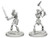 Two unpainted Skeleton miniatures on a white background.