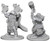 Two unpainted Male Dwarf Cleric miniatures on a white background.