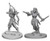 Two unpainted Female Elf Ranger miniatures on a white background