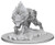 An unpainted Dire Wolf miniature on a white background.