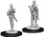 Two unpainted Female Half-Elf Bard miniatures on a white background.