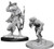 An unpainted Wererat and Weretiger miniature on a white background.
