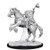 An unpainted Dullahan miniature on a horse with a white background.