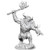 An unpainted Borborygmos miniature wielding a jagged axe with a white background.