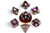 Metallic Dice Games - 7 Set RPG Dice - Acrylic - Mini Stardust Supervolcano