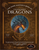 An RPG titled "Game Master's Book of Legendary Dragons" at the top of the cover.  Below is the portrait of a dragon with dark scales, a glowing neck that comes up to their mouth, and eyes to match.  Their portrait is set in the center of a circle surrounded in golden runes atop a brown background that mimics leather.  Around the outside of the book is a matching golden border.