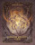 An RPG book titled “Dungeons & Dragons: Dungeon Master’s Guide” in elegant gold font at the top and bottom of the cover.  The border is a cool brown with golden filigree detailed around the central art piece, which is a wash of gold, grey, and cream.  The art depicts a woman who is half spider and has long, golden hair strung up about her webs as she dangles over a mass of silk.  In the middle of the silk is the sad face of a mostly wrapped person about to be consumed by her.  Between her clawed fingers is a stretch of golden thread she weaves delicately, with the peace of one doing some pleasant embroidery.