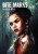 An RPG titled "Bite Marks" in white font at the top of the cover.  The art below depicts a tan woman with long hair styled in many little protective braids and tied up  in a half-mohawk style.  She has a bloodied lip, dark sclera and amber eyes, and is wearing a tank top that displays a small tattoo on her shoulder of a tri-pointed symbol.  Behind her is a dark, misty forest.