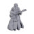 A grey-primed miniature with long hair tied back and wearing long fur coat and garb that swamps their figure.  They have a round-bodied stringed instrument in hand and a broad smile across their face. A grey-primed miniature with long hair tied back and wearing long fur coat and garb that swamps their figure.  They have a round-bodied stringed instrument in hand and a broad smile across their face.