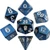 Metallic Dice Games - 7 Set RPG Dice - Metal - Blue