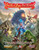An RPG supplemental book titled "Battlezoo Bestiary" at the top of the cover in large, red font at the top of the cover.  Below is an outdoor scene in witch monsters of all shapes, colors, sizes, and structure are battling with heroes of a similar diverse range, save for the fact they are all humanoid.