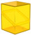An amber yellow TCG card deck case with a clear shell, diagonal closure, and a faint embellishment of the Ultimate Guard logo at the bottom. An amber yellow TCG card deck case with a clear shell, diagonal closure, and a faint embellishment of the Ultimate Guard logo at the bottom.