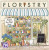 A board game titled "Floristry" across the top within a store sign.  Below is a minimalist design of a florist's store front filled with flowers of all species in pots and on shelves.  A white, fluffy cat weaves between a few.