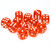 Chessex Dice - 12 Set of d6 dice block - 23603 - translucent orange