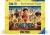 A puzzle with the words “Ravensburger Puzzle” at the top and the number ‘500’ along the left side of the yellow bordered cover.  Below is an image of the finished puzzle, which features a photo-realistic painting of a collection of characters over an ocean, each uniquely designed.  The central figure is a tan man with dark hair, a straw hat, and a smile.
