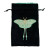 A black dice back with draw strings and an embroidered image of a Luna Moth