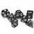 Chessex Dice - 7 Set RPG - 25408 - opaque black with white