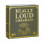 A board game titled "Really Loud Librarians" in gold font across the top of the olive green cover.  There is a golden border around the edges, and the side of the box is designed to resemble a book spine.  The art on the front features a silly cartoon of two librarians screaming over a table of two people trying to read books.