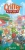 A board game titled "Critter Kitchen: A La Cart" with the first half in orange font across the top and the second half in white font across the bottom.  The art sandwiched in between features a cartoon scene in a busy town market filled with produce and many anthropomorphic animals with fantastical additions like butterfly wings on a bunny and green, plant-like editions to a goat.  They all wear human clothes and are making various purchases from stall owners.