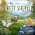 A board game titled “Forest Shuffle: Alpine” across the top of the cover.  The art features a scenic illustration of a green valley with a snow-peaked mountain in the distance.  A long-horned goat with brown fur stands in the center of the cover, while a ground hog on a rock and a white and red butterfly take up the foreground.