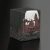 A deck box with wrap-around artwork of a Uruk Hai - the cross between humans and Orcs in Lord of the Rings - with a white hand print across his forehead, long, dark hair, and a snarl that reveals fangs.  He wears dark leather armor and his little hand is held in a fierce fist.
