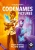 A board game titled "Codenames: Pictures" in white font across the top of the box.  The cover features half purple and half yellow artwork of a man and a woman wearing high tech spy gear.  The woman wears a corporate button-up shirt and trousers, and the man a black turtle neck and pants, as well as a backpack.  Blue holograms gloat before both of them of various images.