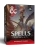 An RPG supplemental product titled "Dungeons & Dragons Reference Cards: Spells - Levels 4-5" across the bottom.  The art above features a pale person with white hair and wearing cloth and gold armor.  They stand atop a steep cliff with a mostly unseen dragon below.