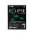 A trading card game sleeve box with the words "Eclipse Deck Protector Sleeves" in white font at the top of the otherwise black cover.  The 'c' is shaped like a crescent moon, and little cloud punch-outs across the rest of the cover reveal the forest green sleeves within.