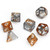 Chessex Dice - 7 Set RPG - 26424 - copper and steel with white