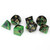 Chessex Dice - 7 Set RPG - 26439 - gemini black green with gold