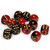 Chessex Dice - 12 Set of d6 dice block - 26633 - gemini black red with gold