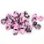 Chessex Dice - 36 Set of d6 dice block - 26830 - gemini  black pink with white