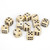 Chessex Dice - 36 Set of d6 dice block - 27602 - marble ivory with black