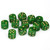 Chessex Dice - 36 Set of d6 dice block - 27635 - vortex green with gold