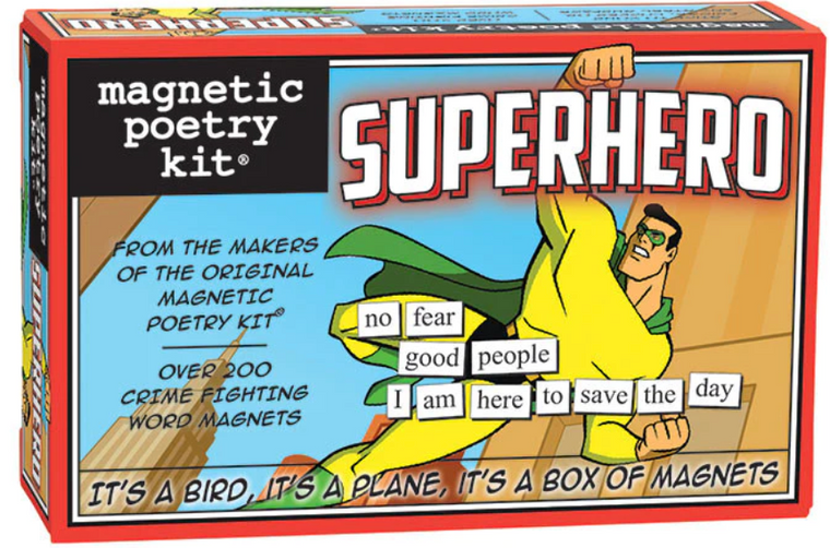 Magnetic Poetry Kit - superhero comics