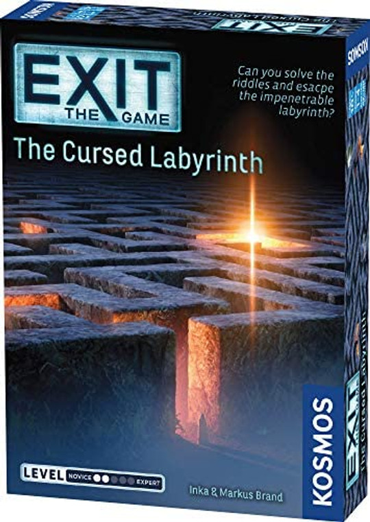 game box featuring series and instalment title and cover image of a stone labyrinth
